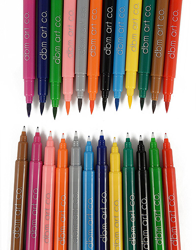 Dual Tip 12 Pack Calligraphy Brush Pen Set