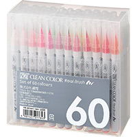 Kuretake Watercolour Brush Pens - 60 Pcs